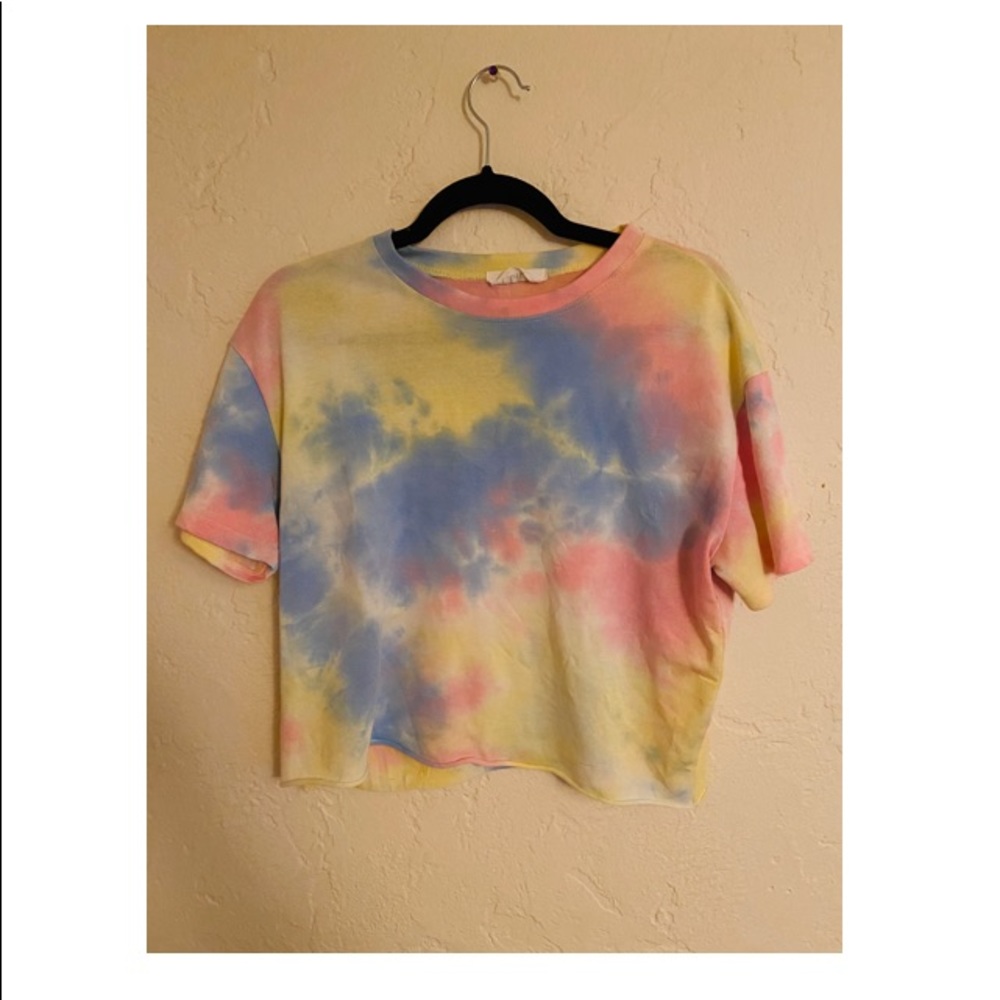 Tie Dye Cropped Tee Shirt
